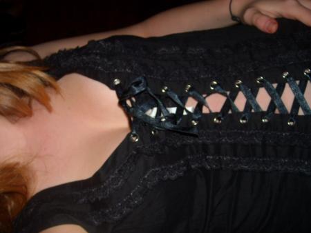 haut corset� noir port�